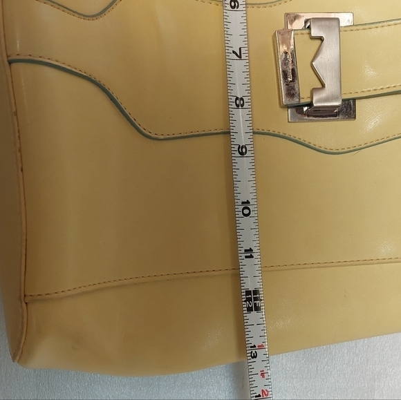 90s Mondani New York Citrus-coloured Tote Shoulder Bag - Picture 11 of 14